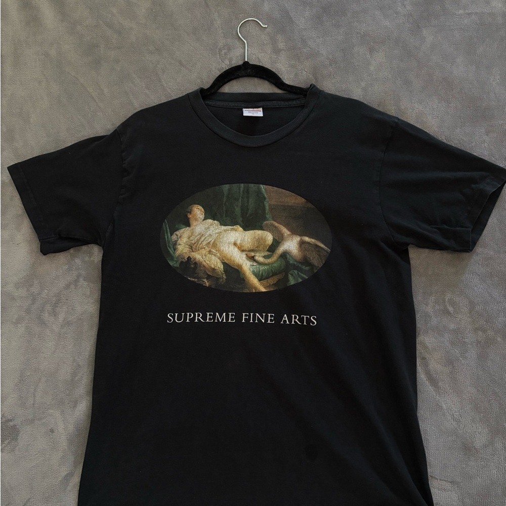 Supreme Fine Arts Black T-Shirt with Classic Painting
